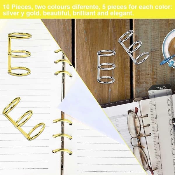 10 stk. Binderinge Metal Ringe Bindemiddel Antirust Ringe Album Scrapbooking Bindemappe Ringe