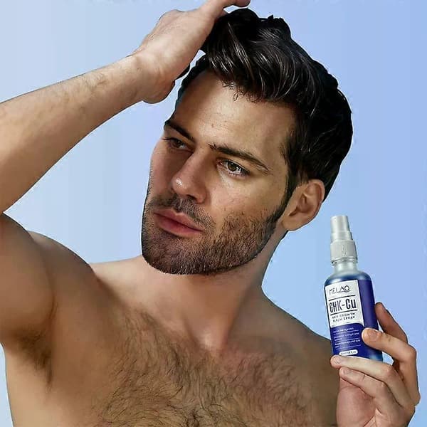 Ghk-Cu Kopparpeptid Hår- och Hårbotten Serum Snabbt Absorberande, Vattenbaserad Formula Förbättrar Hårets Mjukhet Och Glans (3PCS)