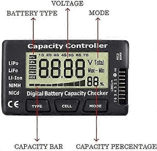 Digital Batterikapasitetstester, Batterikapasitetskontroll Spenningstester