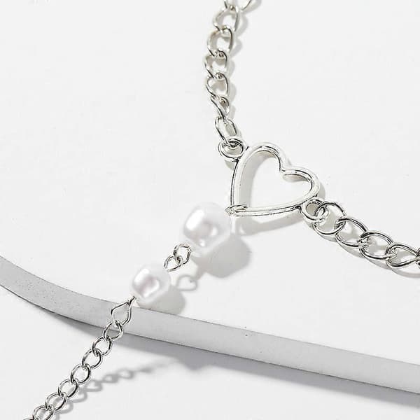 Ring armbånd hånd sele halskæde til kvinder, boho håndkæde ring armbånd, fingerring armbånd hånd sele halskæde