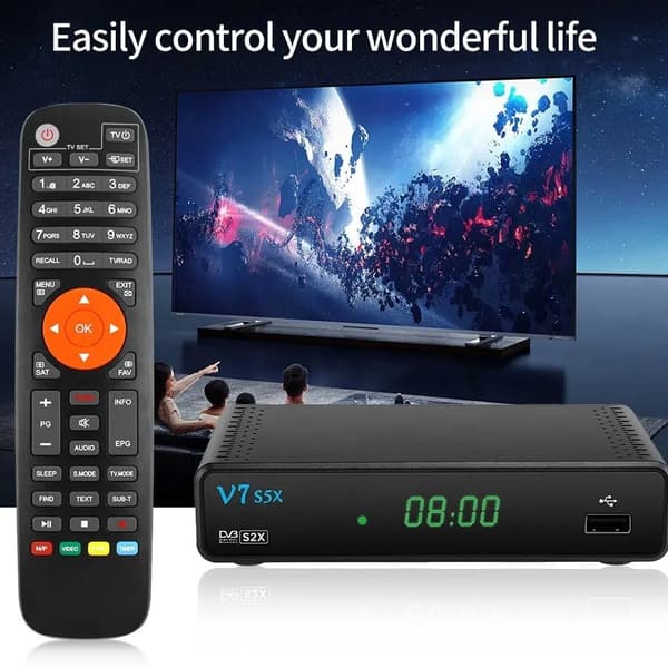 GTmedia V7 S5X Internet Set-Top Box TV Fjärrkontroll