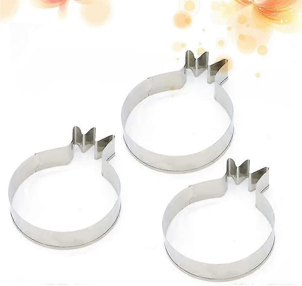 Cookie Cutter Mold i rustfritt stål Granatepleform DIY Sjokoladeform Kopp Dessert Bakeform