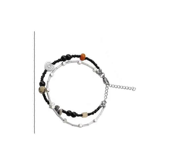 Klassisk Håndlaget Dobbel-Wrap Armbånd Svart