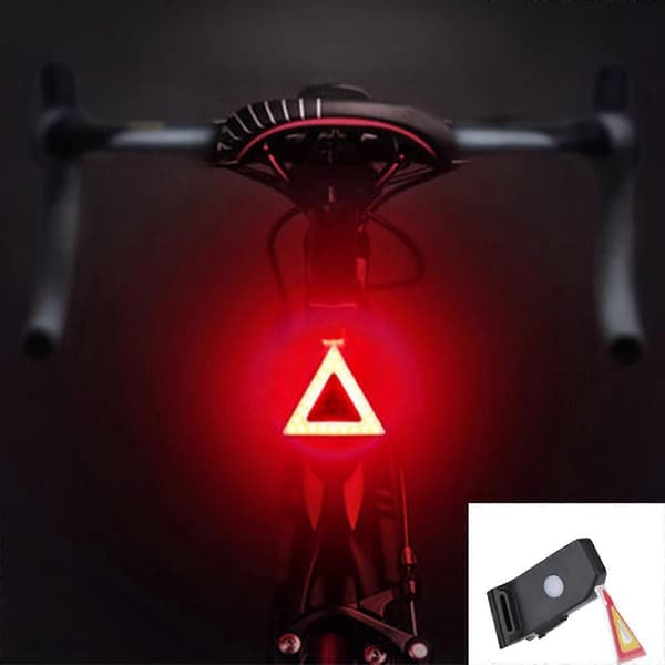 Supersterk LED Sykkellys, Baklys, Baklys for Landeveissykkel, MTB, Sykling - Trekant