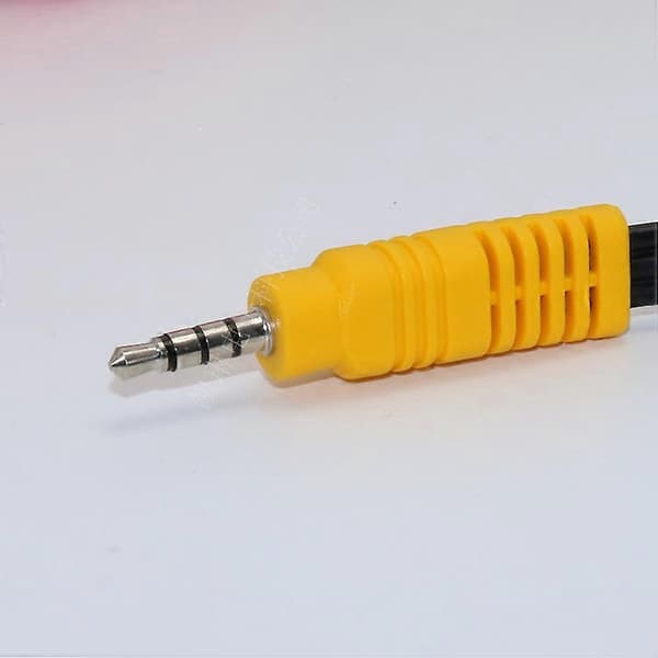3st Svarta 3,5 mm Hane till 3 RCA Hona Adapter Ljud Videokabel, 22cm