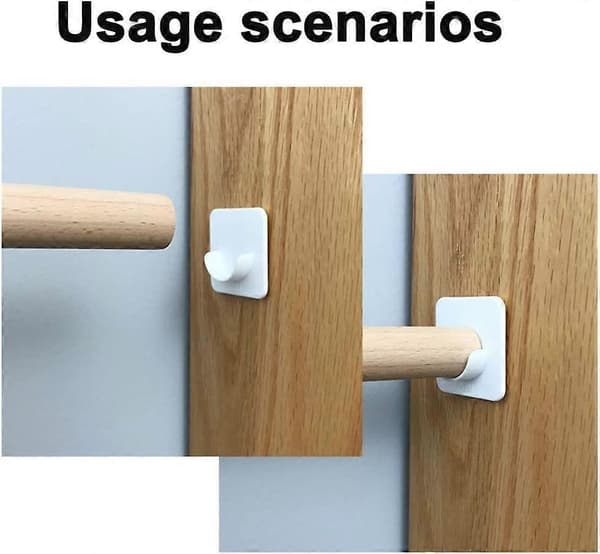 Set med 4 U-formade gardinstångsfästen 4cm