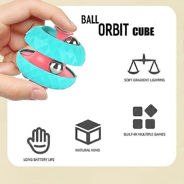 Terningperle Orbit Kugle Labyrint Kugle Fidget Håndspinner Sensorisk Legetøj Angstlindring og Stresslindring Fingerspids Gyro Legetøj Pædagogiske Puslespil til Inter