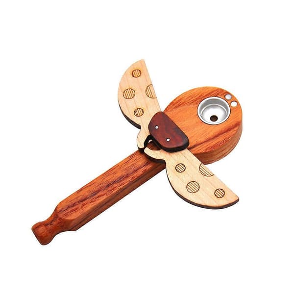 Nyckelpiga Formad Träpipa Träpipa Vridbart Lock, 105mm