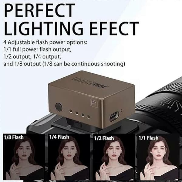 Mini Genopladelig Kamera Flash Lys Speedlite Til Ricoh GR3 /Canon/Sony (Sølv)