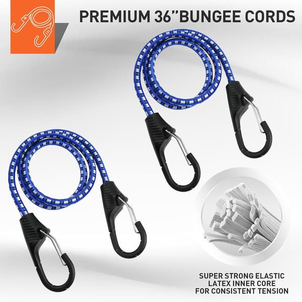 Kraftige skralle stropper, Surre stropper med skralle - 4cm bred, 2.4m lang (13 deler)