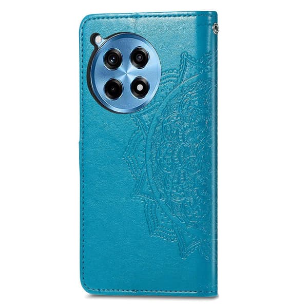 Plånboksfodral Mandala Blomma Läder Telefonskydd Hållare för OnePlus Ace 3 Pro 5G - Blå (Blå)