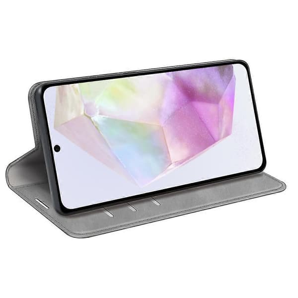 För Samsung Galaxy A36 5G/A56 5G Mobilskal Taktilt Läder Plånbok Telefonskydd - Grå (Grå)