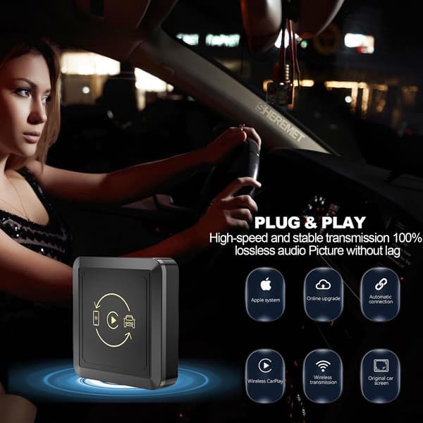 2-i-1 Trådløs adapter for Carplay og Android Auto