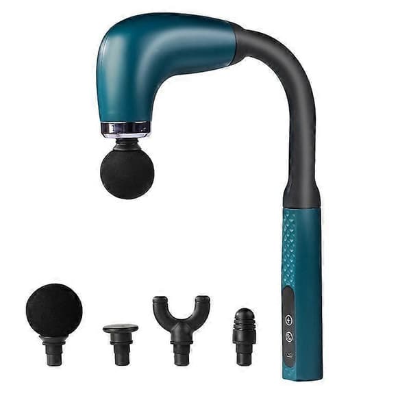 Rocuma Massagehammer, 9 hastighedsniveauer, 4 tilbehør, dybdegående massagepistol (grøn)