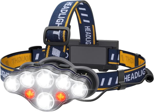 LED Hodelykt, USB Oppladbar Hodelykt med Bevegelsessensor