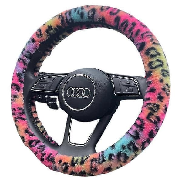 Leopard Dot Rattdeksel, Batik Leopardtrykk Rattdeksel, Bilrattdeksel, Elastisk Rattdeksel, Varmt om vinteren