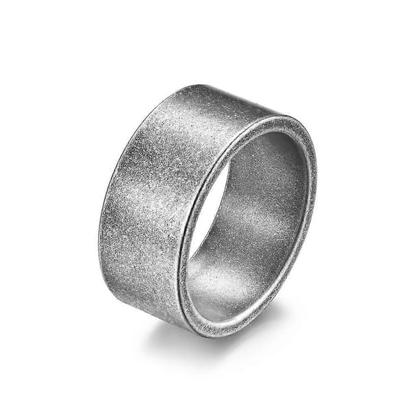 Herre Dame Rustfritt Stål 19mm/10mm Bred Ring Stor Kul Enkel Band Matt Finish Flat Topp