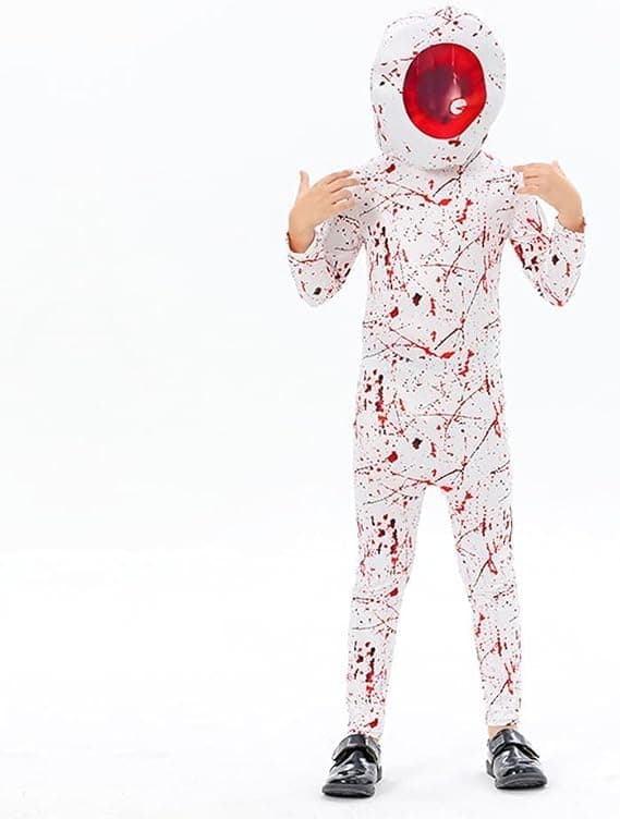 Halloween cosplay djävulsögon jumpsuit kostym-393