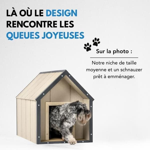 LP SmartSide Niche til hund - 57 x 95 x H68 cm, Størrelse M - TIMBELA M971-1