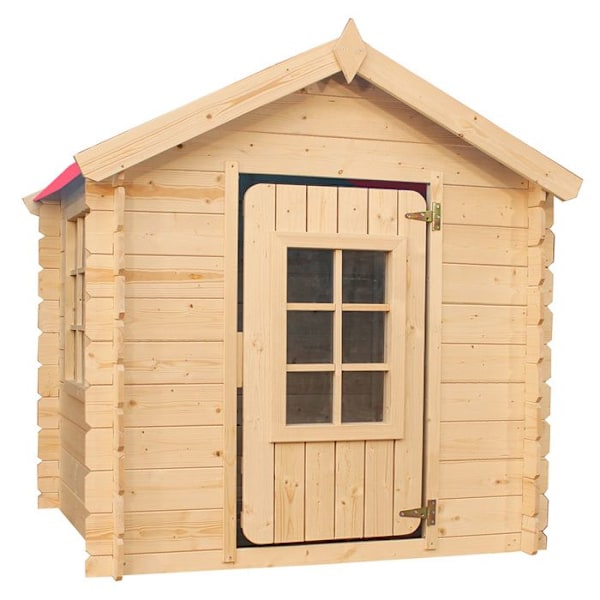 Børnehus i træ TIMBELA - 113x111 cm - Tykkelse 13 mm - Fyr / gran - M570R-1 Snape