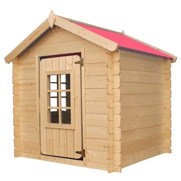 Børnehus i træ TIMBELA - 113x111 cm - Tykkelse 13 mm - Fyr / gran - M570R-1 Snape