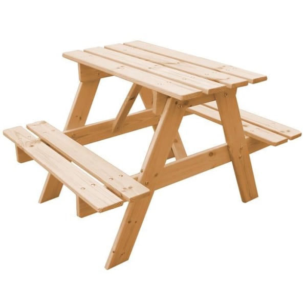 TIMBELA M012-1 Barnbord för picknick - 81x60xH50 cm - för utomhus- eller inomhusbruk