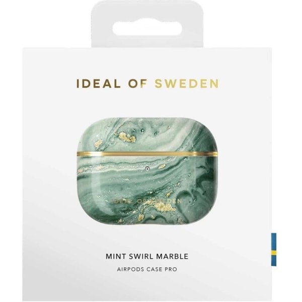 iDeal of Sweden Mint Swirl Marble Printed Skyddsfodral Airpods P
