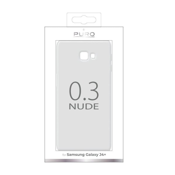 Puro Transparent Skal till Samsung Galaxy J4+, 0,3mm, Qi-kompati