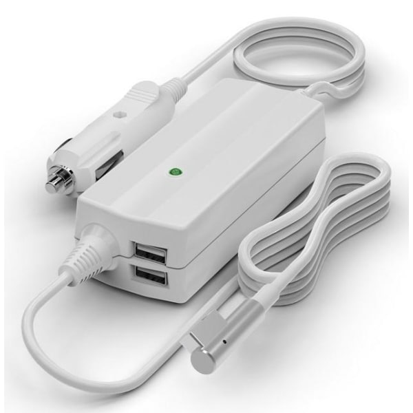 Billaddare Apple Magsafe 45/60W L-form med 2 extra USB-portar