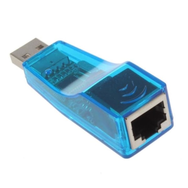 USB nätverksadapter, 10Mbps, transparent, blå