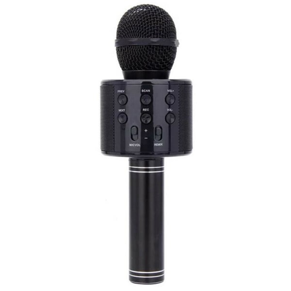 Karaoke-mikrofon med Bluetooth, Svart
