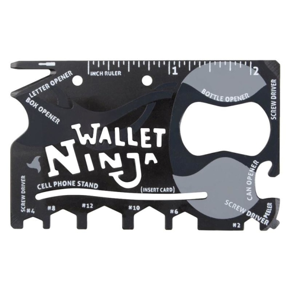 Wallet Ninja - multiverktyg i fickformat med 18 funktioner