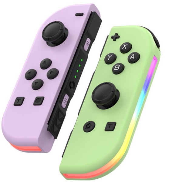 Trådlös handkontroll yhteensopiva Nintendo Switch, Oled, Lite Gamepad Joystick (l/r) Ersättning ja Rgb höger Purple Green