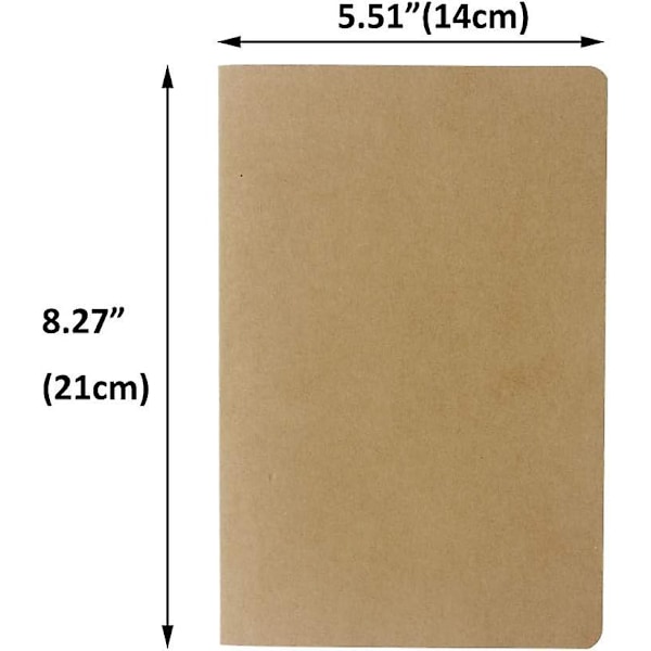 5-pack Blank Notebook Sketchbooks for Travelers Students 8.2 x 5.5 inch(5pack blank)