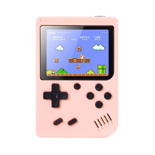 500-i-1 Retro Gameboy Machine Mini handhållen videospelskonsol Inbyggd klassisk spelspelare Barn Vuxen Roliga leksakspresenter pink