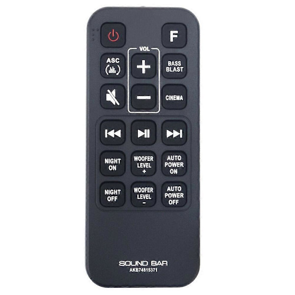 AKB74815371 Kaukosäädin LG Sound Bar SJ3 SJ4 SK3D SK4D SL3D SPH4B W -äänipalkille