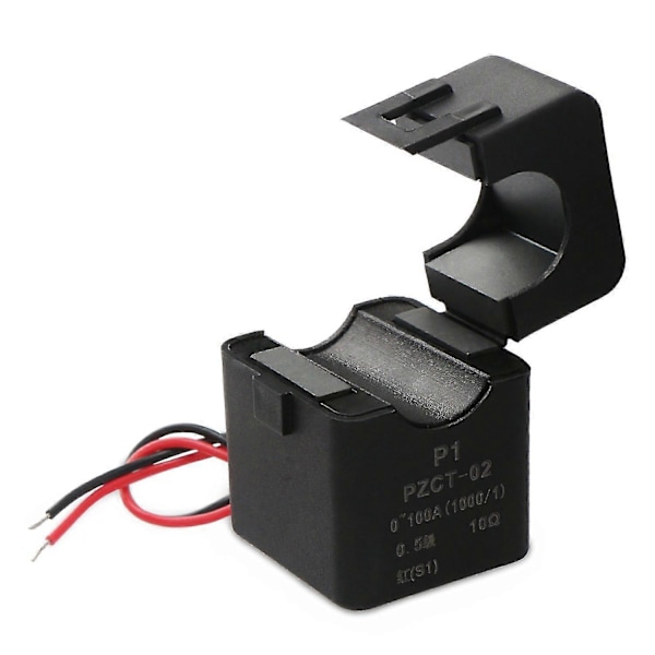Strömtransformator, 100A 100MA AC Strömsensor, Delad Kärna Amperemeter Transformator Avkänningsrelä, Mini Clip-On Lätt att Installera CT Utan Strömavbrott