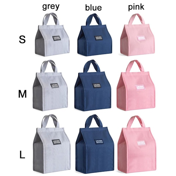 Isolerad Termisk Väska Kylväska Lunchväska BLÅ MEDIUM blå blue medium