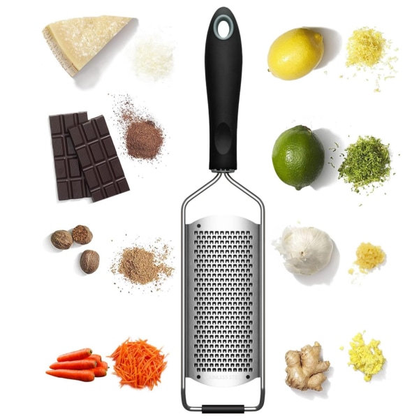 Manual cheese grater and citrus grater Premium classic sharp stainless steel grater, ideal for hard cheeses, ginger, chocolate, nutmeg and truffles green