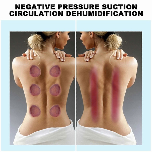 Smart Koppningsmassageapparat – 12 Justerbara Värme- & Tryckinställningar | Gua Sha + Snabbladdning | Professionell Avkoppling Hemma 12 växlar w 12 gears white Red light