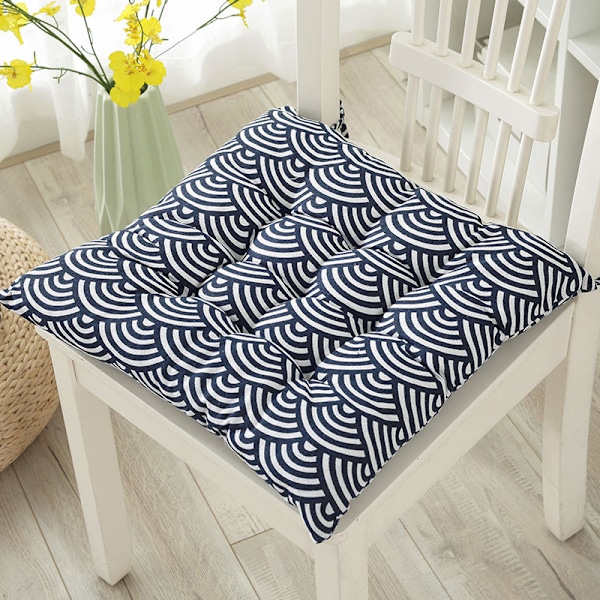 6 kpl:n setti tuolinpehmusteita 40 x 40, Koristeelliset tyynyt tuolinpehmusteet puutarhatyynyt, Polyester