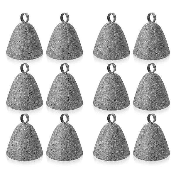 12 st Bastufilthattar, Badhattar, Huvudskydd, Absorberande Bastumössa för Bastu, Dusch, Bad, Ångbad 12pcs