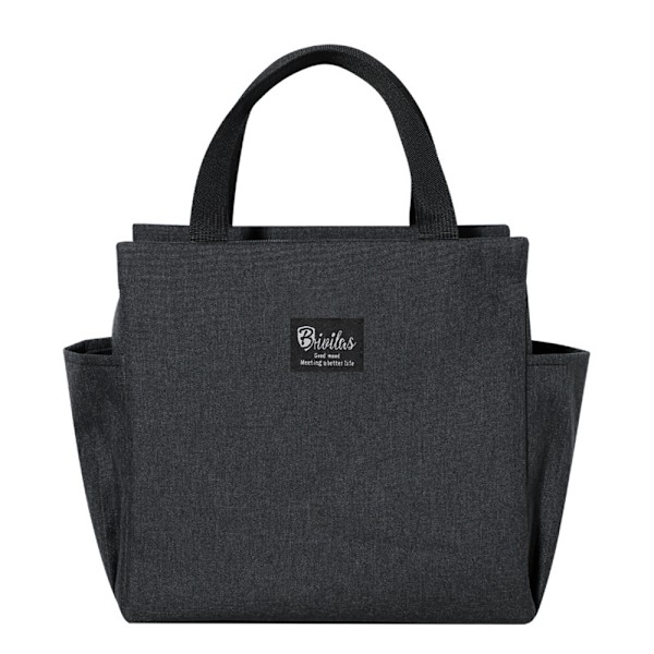 Frokosttaske til voksne og børn, tyk, bærbar Black