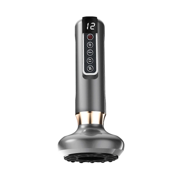 Koppesett Gua Sha Massasje Trykkavlastning Oppvarming Trykkavlastning 12 Moduser Smart Elektrisk Kopping Bærbar gray