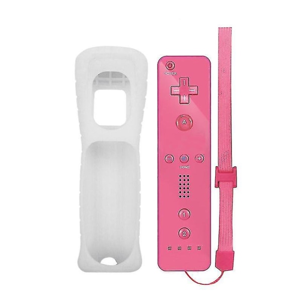 Wii Game Remote Controller Innebygd Motion Plus Joystick Joypad for Nintendo Pink