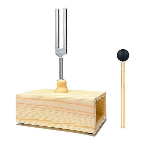 432 Hz Stämgaffel med Resonanslåda, För Ljudhealing, Stämgaffel Resonansundervisning, Hörseltester, Meditation