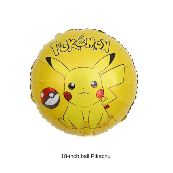 Po.Ke.Mon Ilmapallot Set Folio Latex-ilmapallot Lasten syntymäpäiväjuhlien koristelu 18 Inch Ball Pikachu