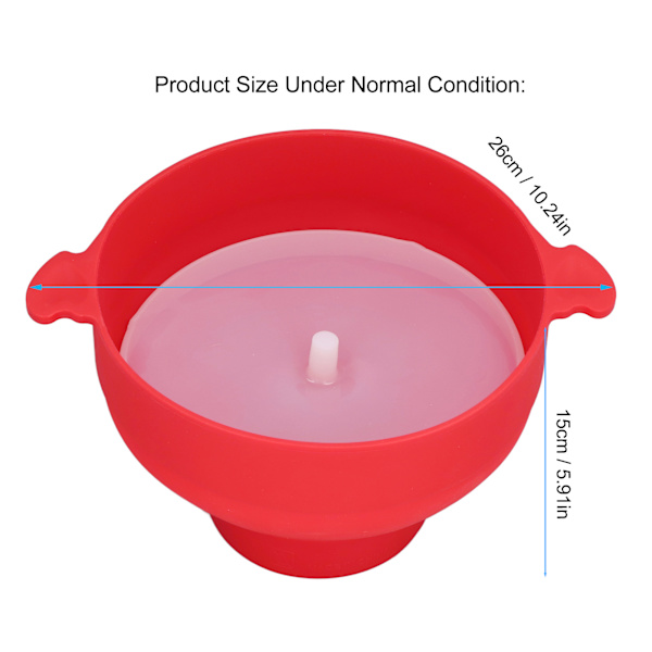 Microwave Popcorn Popper Silicone Collapsible Bowl Maker High Temperature Resistant with Handles