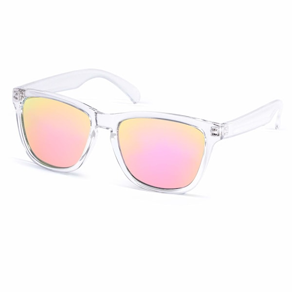 Muodikkaat polarisoidut aurinkolasit - HD-ajopeili miehille ja naisille! Täydellinen ulkoiluun, kalastukseen, lomailuun ja autoiluun Translucent pink frame gradient gray