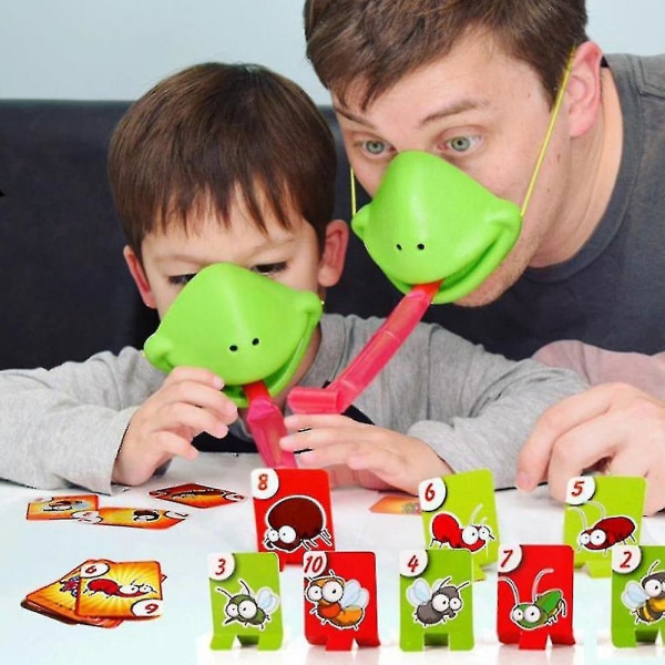 Frog Mouth Tic Tac Tongue Catch Game Joint Take Card-Eat Pest Desktop Board Game Xmas For Kids Baby